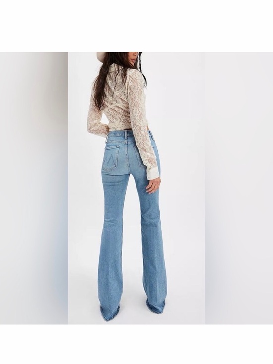 MOTHER Denim - MOTHER Light Blue High-Rise Flared Jeans